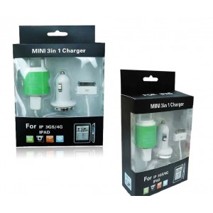 Mini Cargador 3 en 1 para ipod e iphone