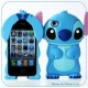  86Hero Disney 3D Stitch Hard Case Cover for iPhone 4 4S azul