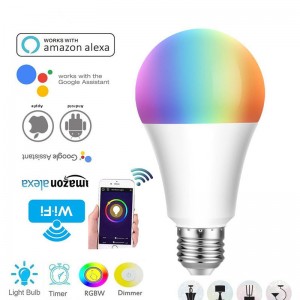 GZW-shop Bombilla Inteligente iluminaci&oacute;n E27, APP para Smartphone, compatible con Alexa, google home