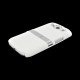 Samsung Galaxy S3 SIII i9300 Carcasa dura de goma W/ Chrome Kickstand Blanca