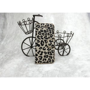 Hot Leopardo Patr&oacute;n Calidad de Cuero Wake soporte Carcasa cubierta para Apple Iphone5G 5TH