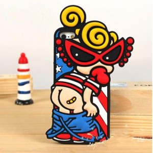 Hysteric Mini silicona iphone4/4S/5/5S samsung note2/note3/S3/S4 cartoon c&aacute;scara del tel&eacute;fono m&oacute;vil