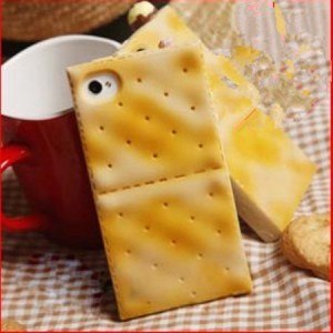 creativo galletas shell del tel&eacute;fono del silic&oacute;n para iPhone5/5S