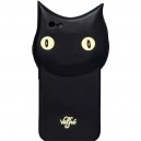 Gato Negro super lindo caso de teléfono de silicona para iphone6/6 plus