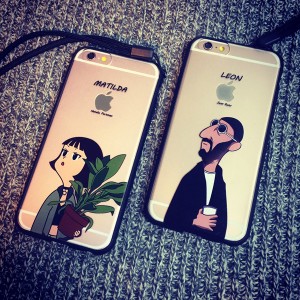 Carcasa de tel&eacute;fono m&oacute;vil para iphone Matilda y Le&oacute;n