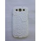 3D Flor blanca Carcasa cubierta de dorso para i9300 i 9300 Samsung Galaxy S3 III X0AA